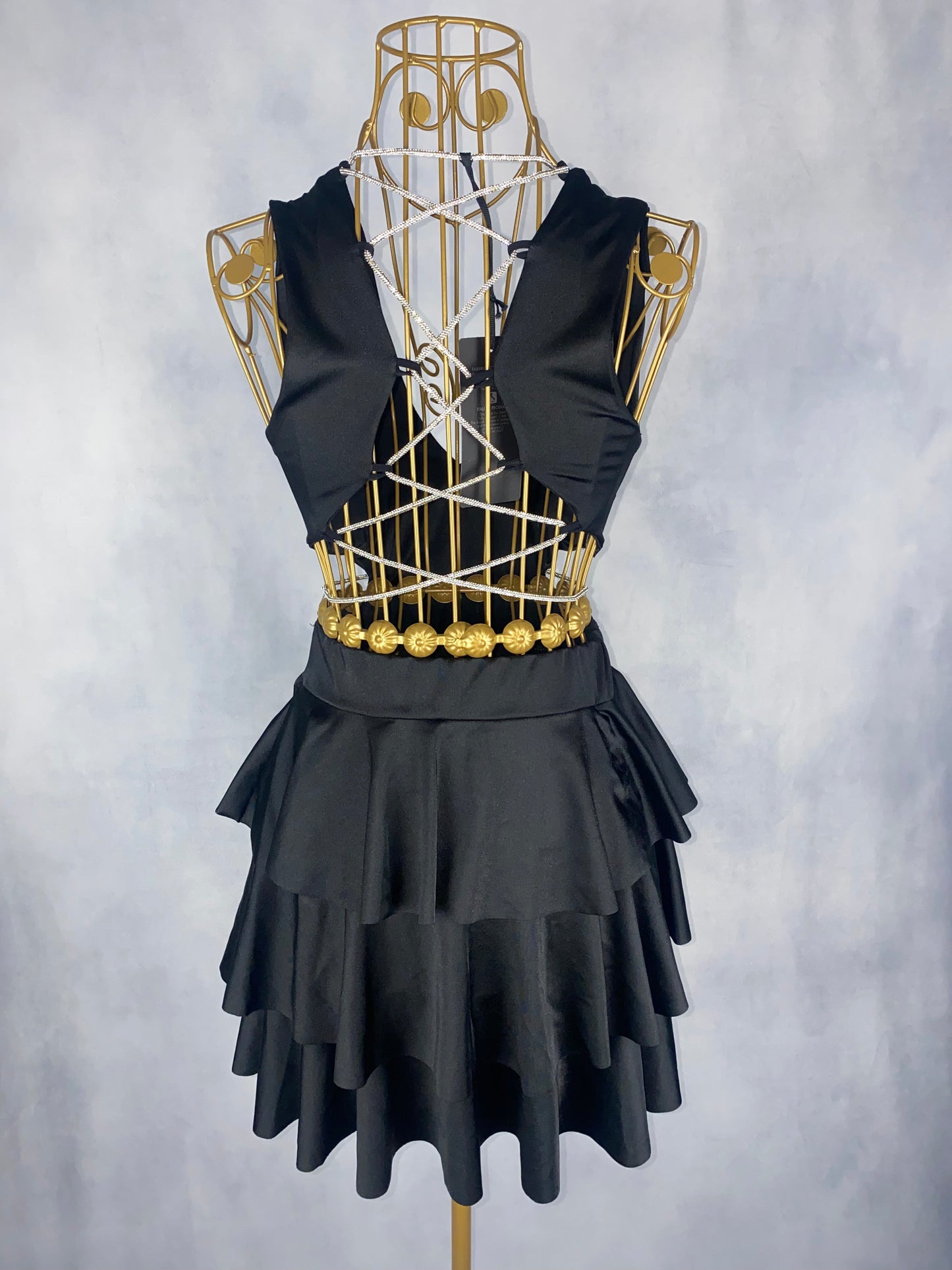 Partykleid mit cut outs schwarz