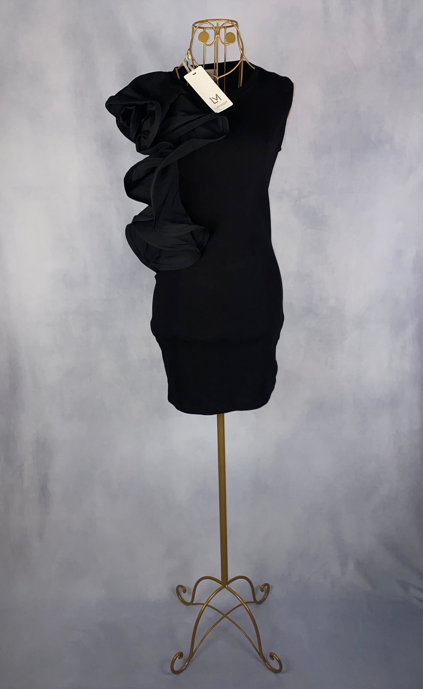 Partykleid volant schwarz