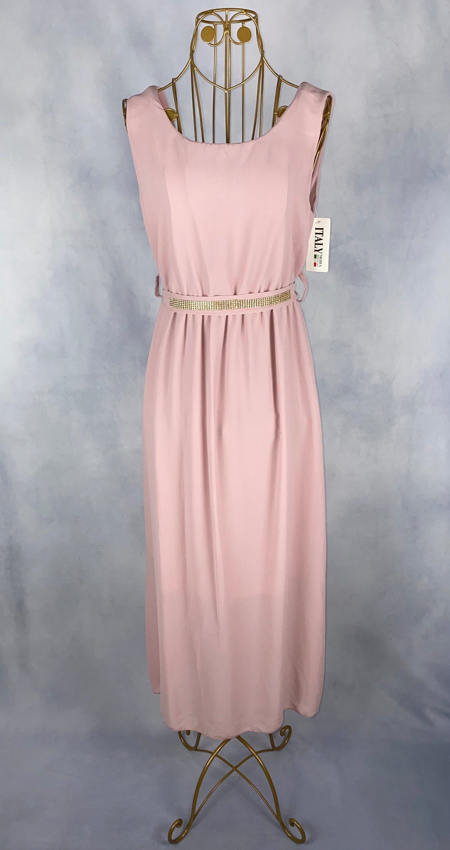 Kleid mit Gürtel rosa