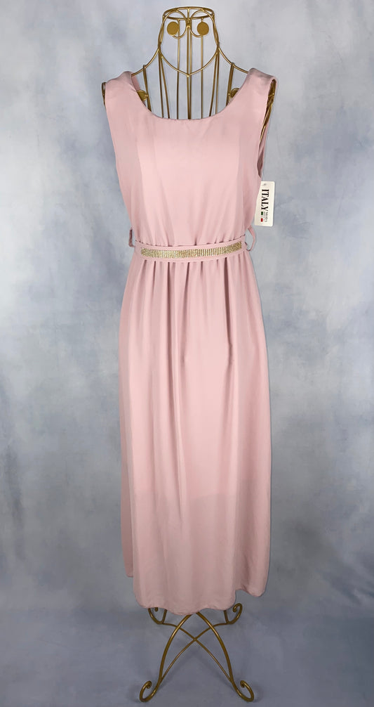 Kleid mit Gürtel rosa