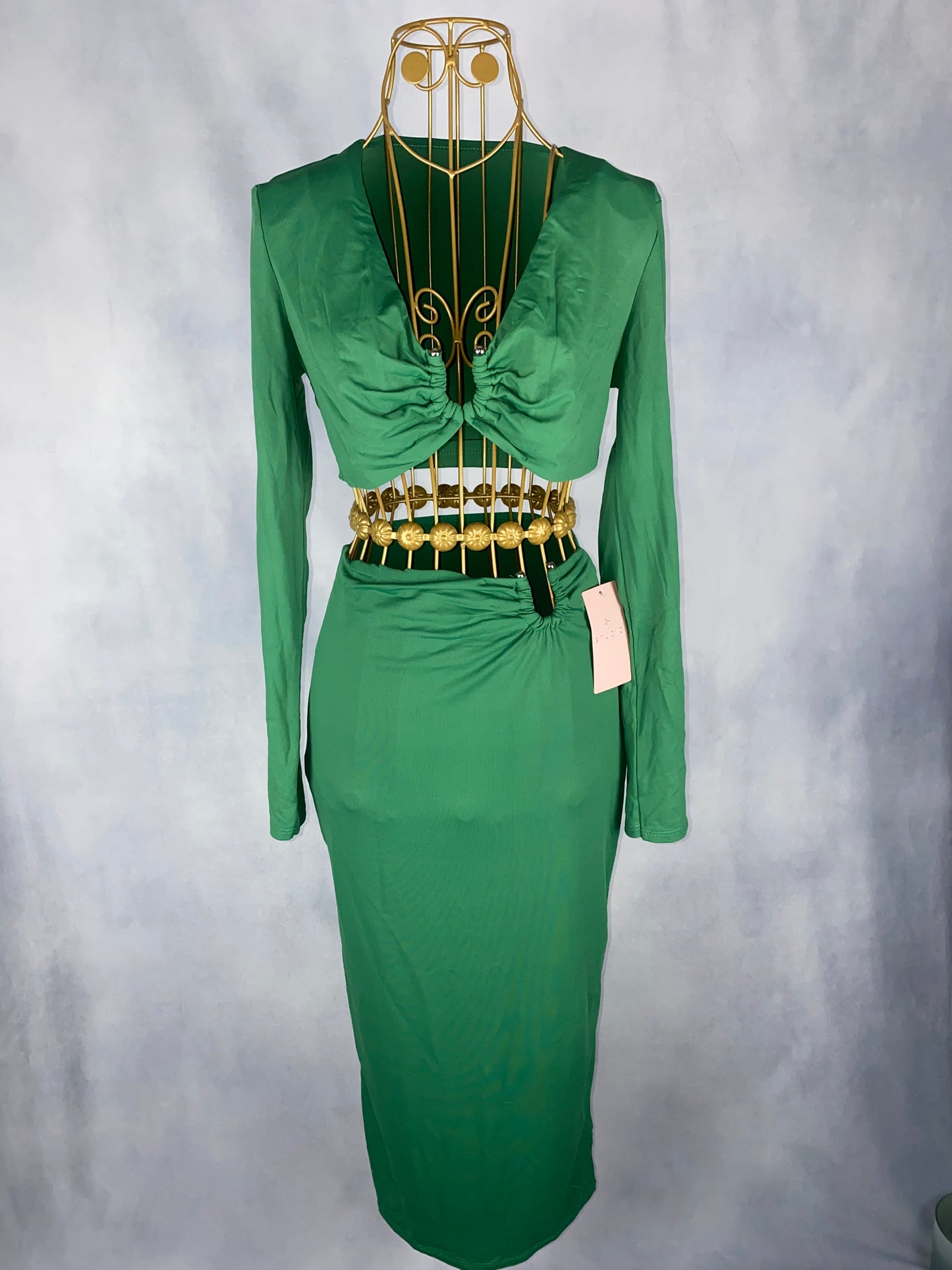 Kleid zweiteiler grün
