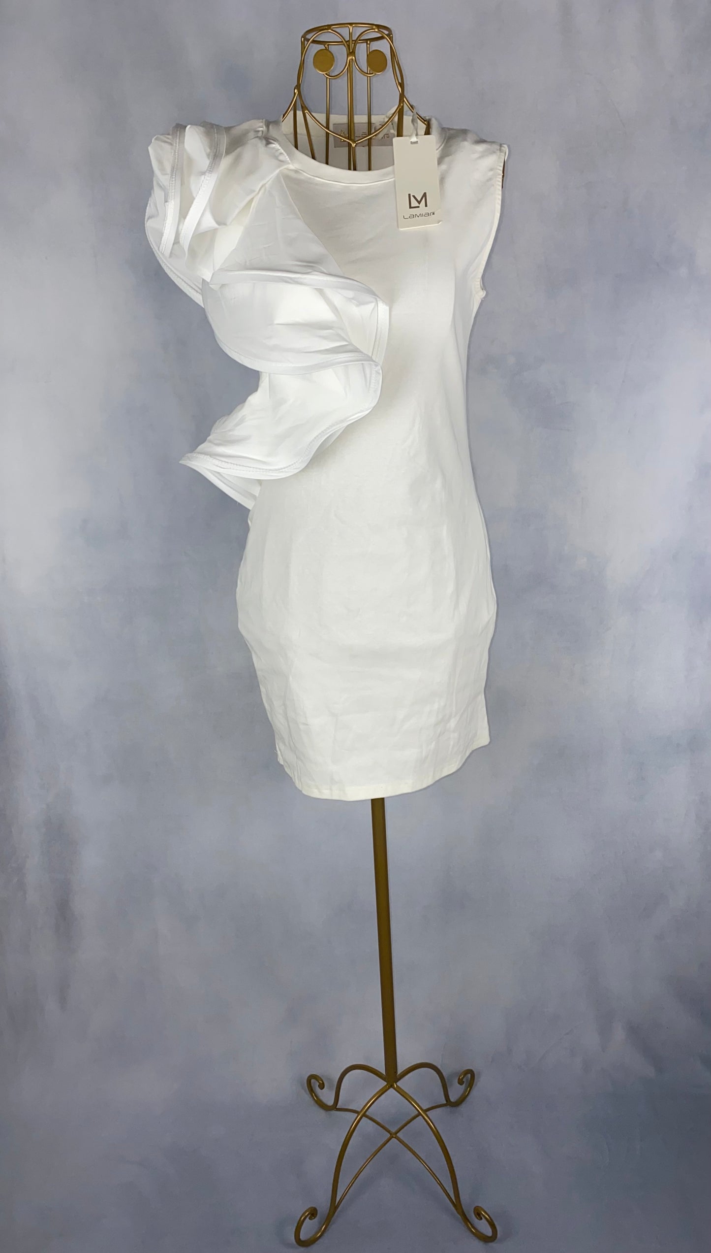 Partykleid volant weiß