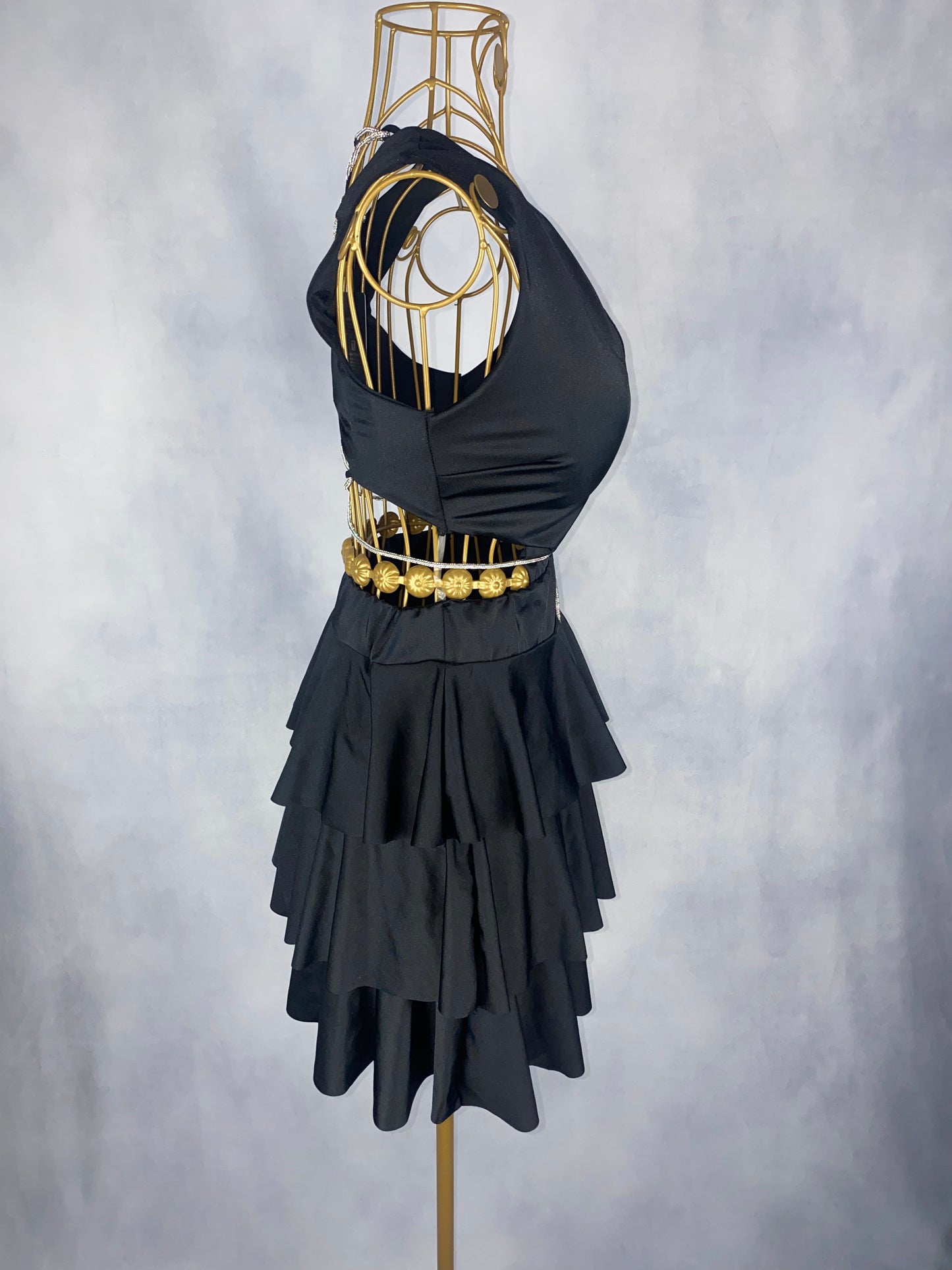 Partykleid mit cut outs schwarz