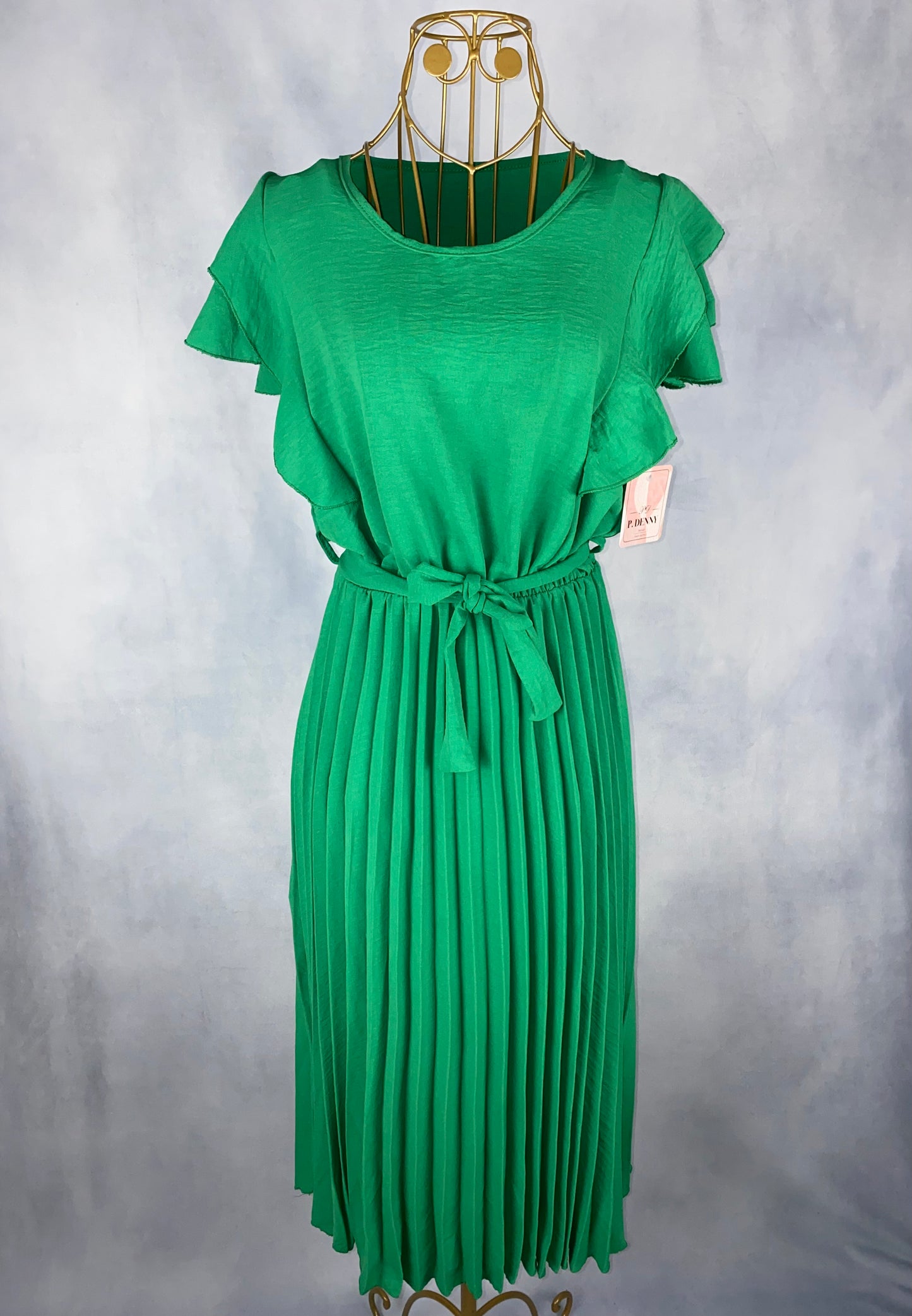 Plisseekleid grün