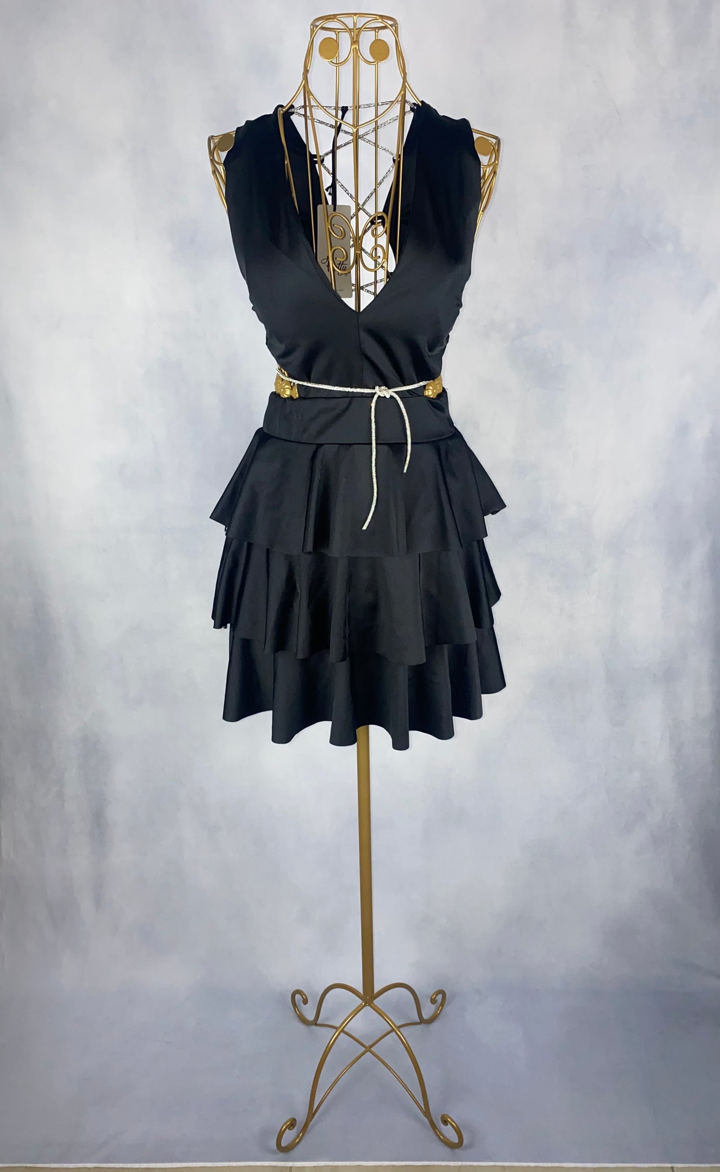 Partykleid mit cut outs schwarz