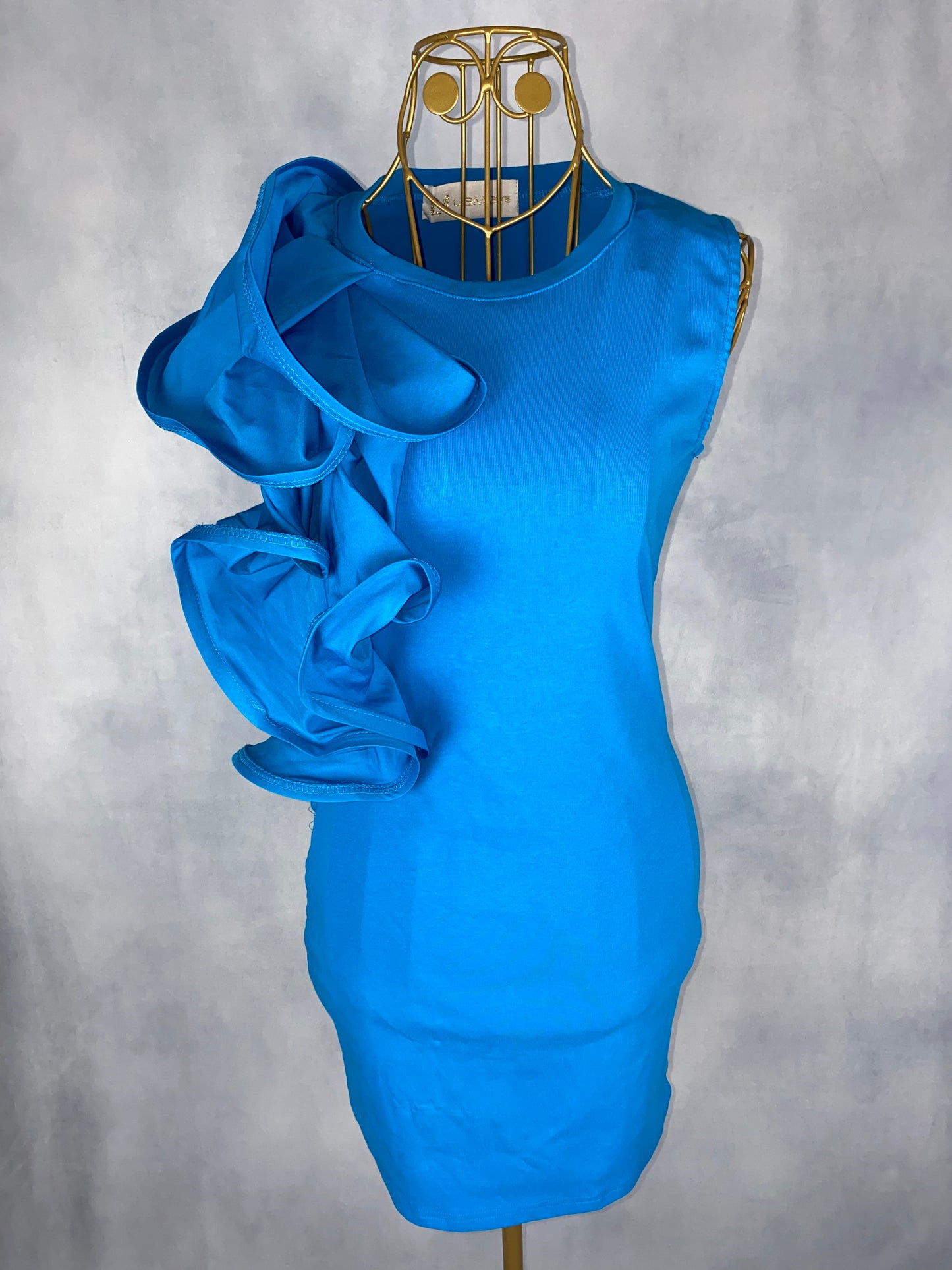Partykleid volant blau