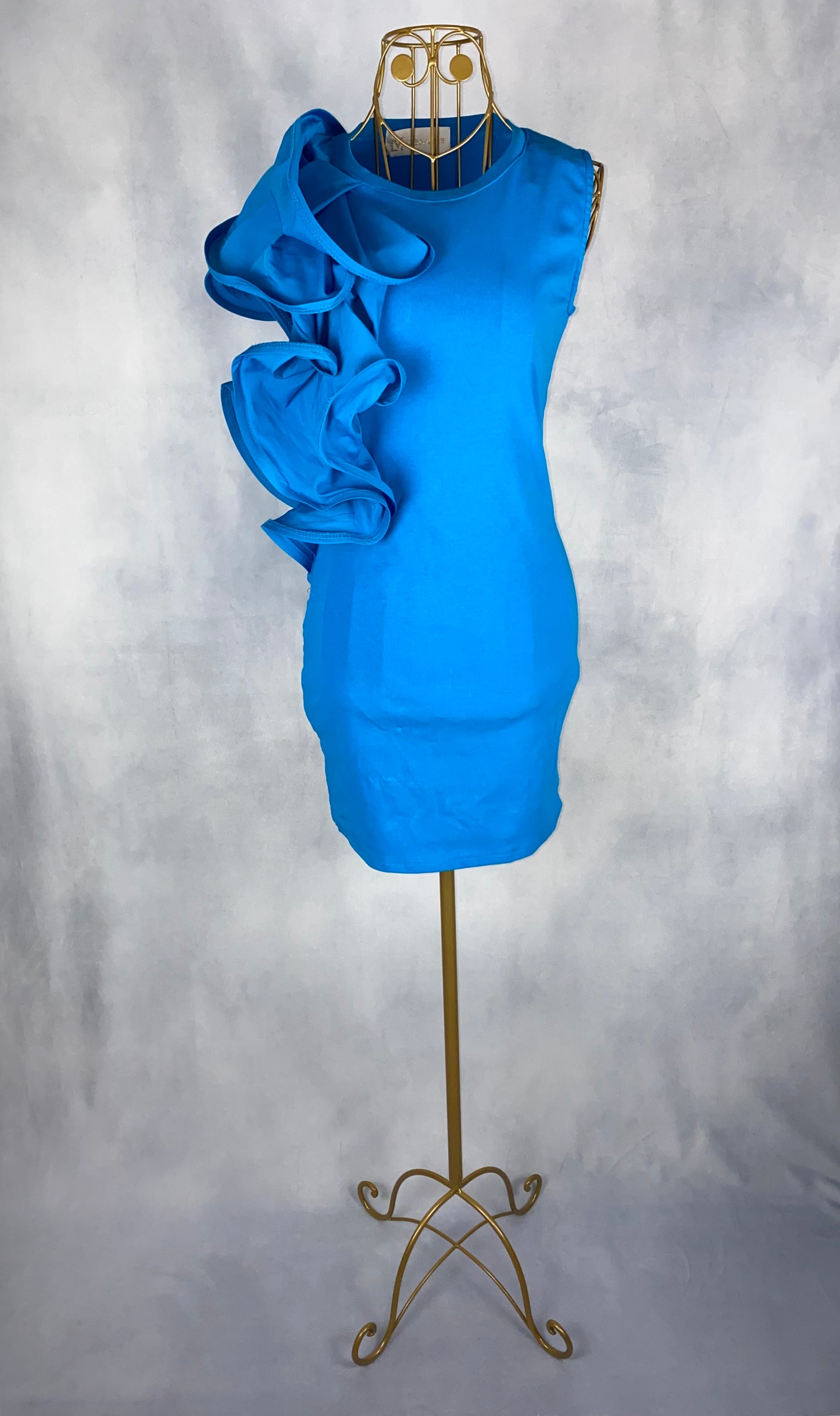 Partykleid volant blau