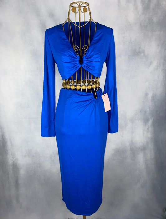 Kleid zweiteiler blau