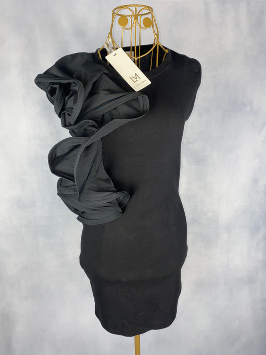 Partykleid volant schwarz