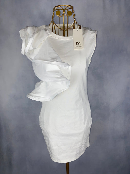 Partykleid volant weiß