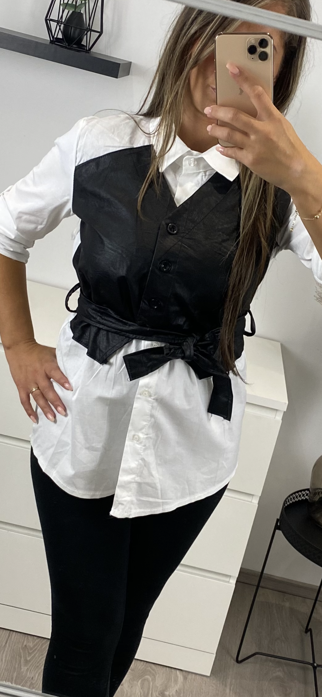 Bluse mit Weste