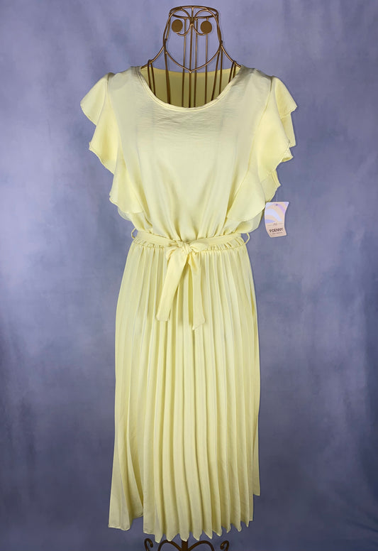 Plisseekleid gelb