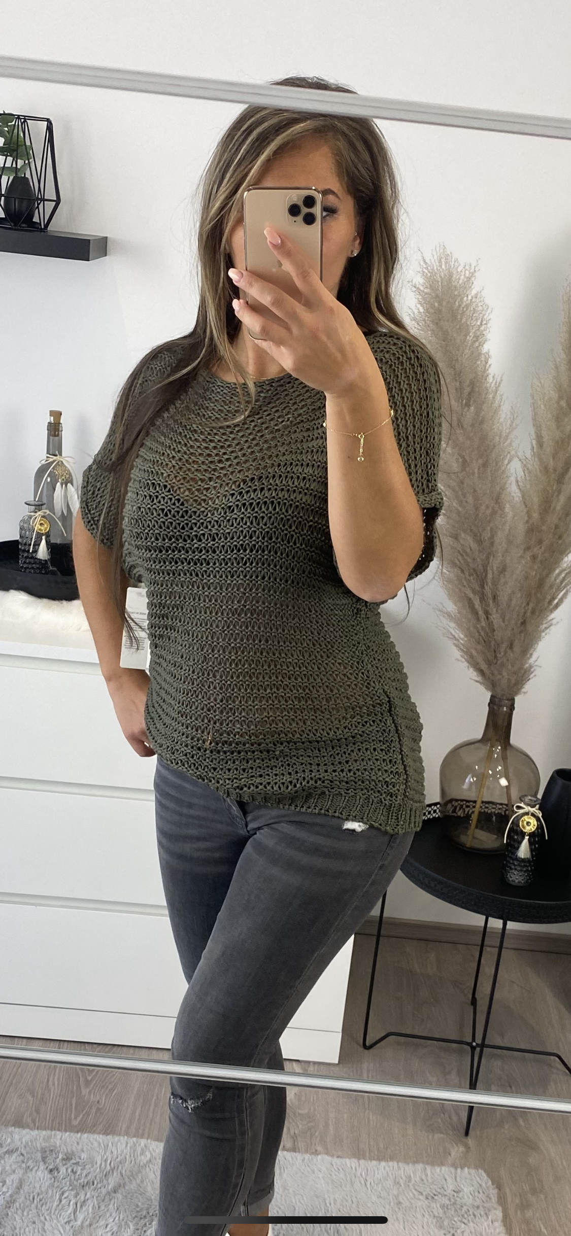 Strickshirt grün