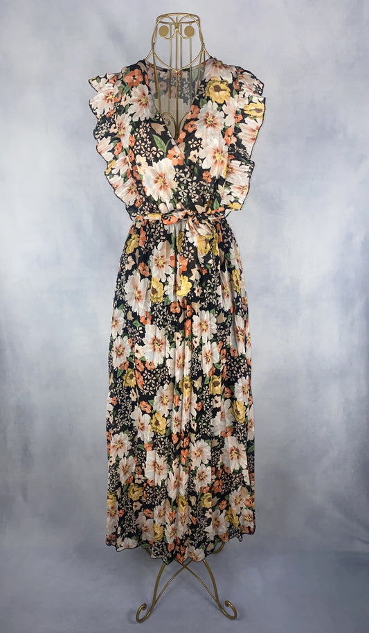 Plisseekleid floral bunt