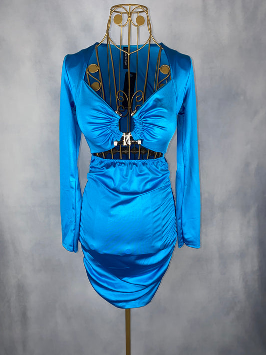 Partykleid cut out blau